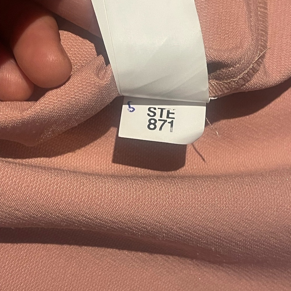 ZARA Pink Corduroy Babydoll Dress Size Small Tiered Casual Summer Spring Boho - Picture 9 of 11